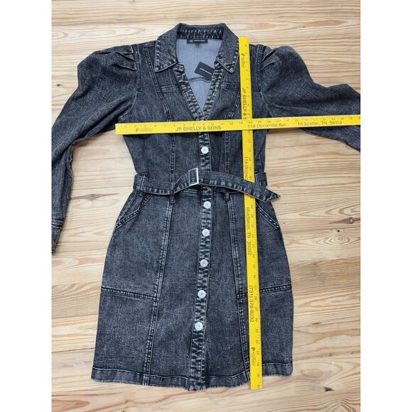 INC International Concepts Black Denim Long Sleeve Dress Women’s Size 10 NWT - Picture 6 of 9
